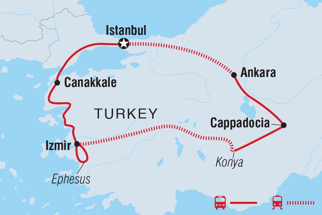 Map of Simply Turkey including Turkey