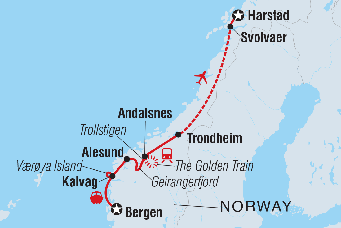 Map of Premium Norway In Depth including Norway