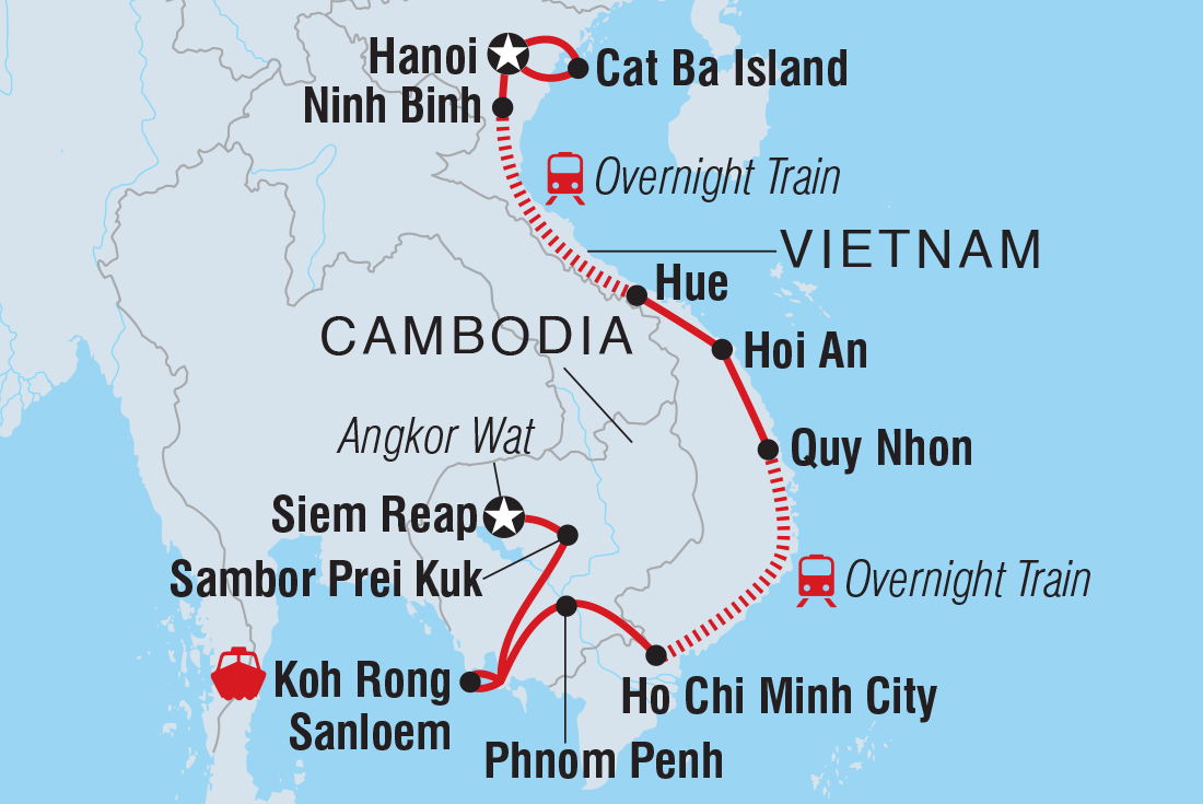 Map of 18 To 35S Real Vietnam To Cambodia including Cambodia and Vietnam