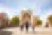 Group of Intrepid travellers approach the Kukeldash Madrasah in Tashkent, Uzbekistan