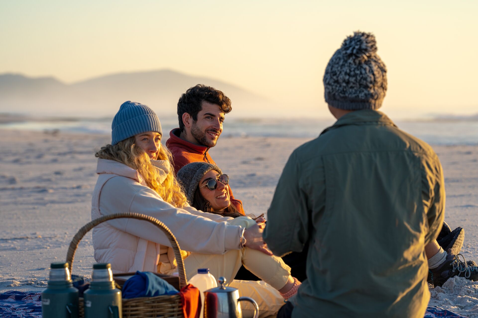 Enjoy a sunset picnic on the shores of Tasmania's Freycinet Peninsula