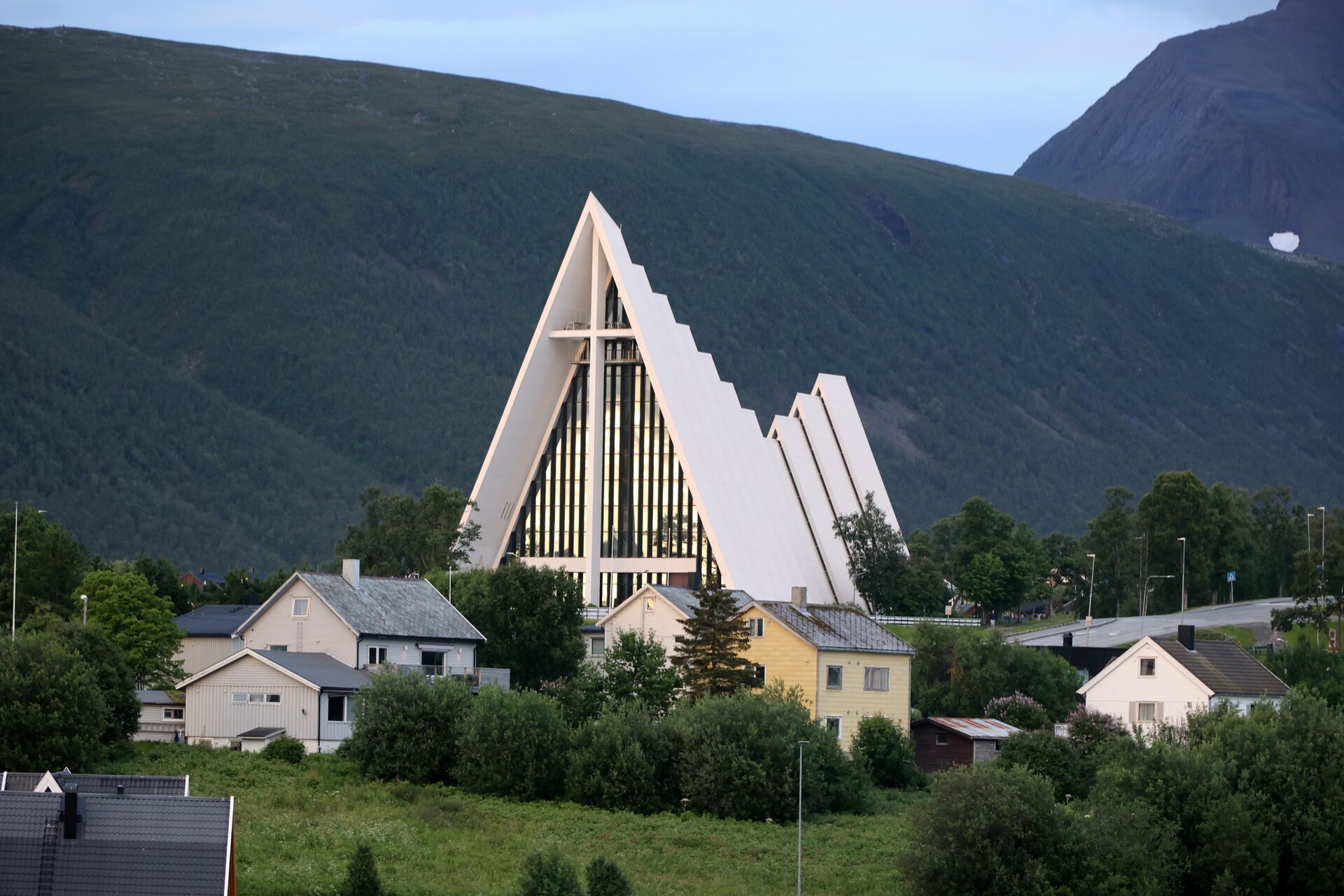 The Arctic Cathedral in downtown Tromso, Norway