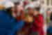 Leader and travellers enjoy fresh juice in San Pedro Market Cusco