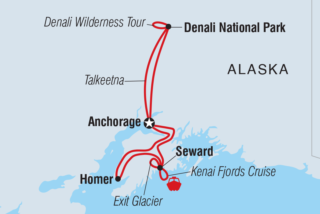 Map of Best Of Alaska including United States Of America