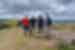 Group hiking Hadrian's wall in England