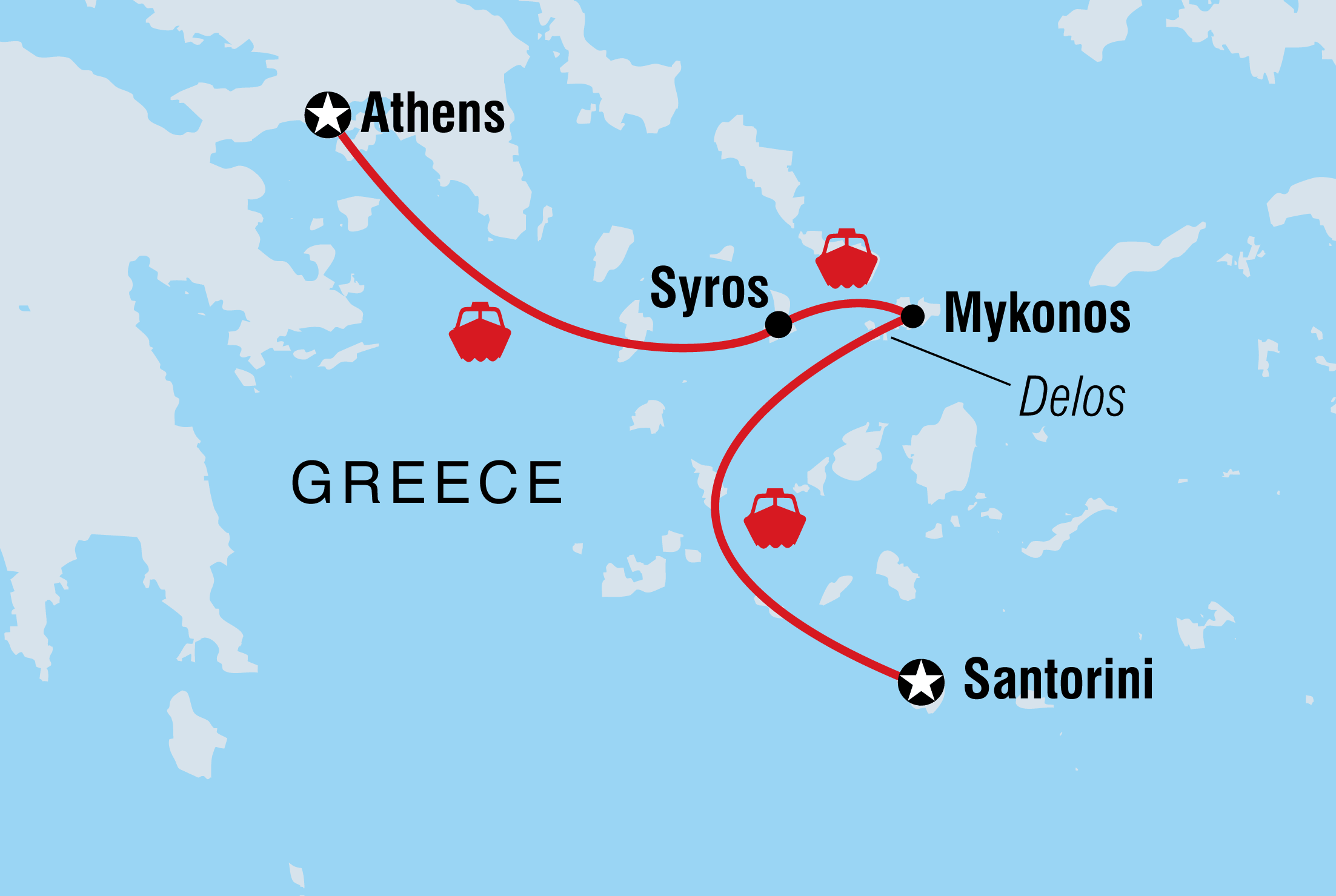 Athens to Santorini Tour