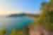 The island of Koh Rong Sanloem laid out at sunset