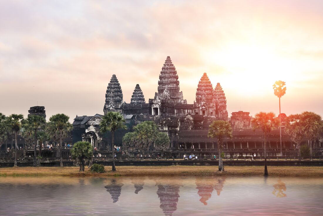 Angkor Wat at sunrise in Siem Reap, Cambodia