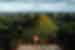 Intrepid traveller couple on viewing platform marvelling at the Chocolate HIlls in Bohol Philippines