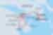 Map of Greece Express: Athens & Greek Riviera including Italy