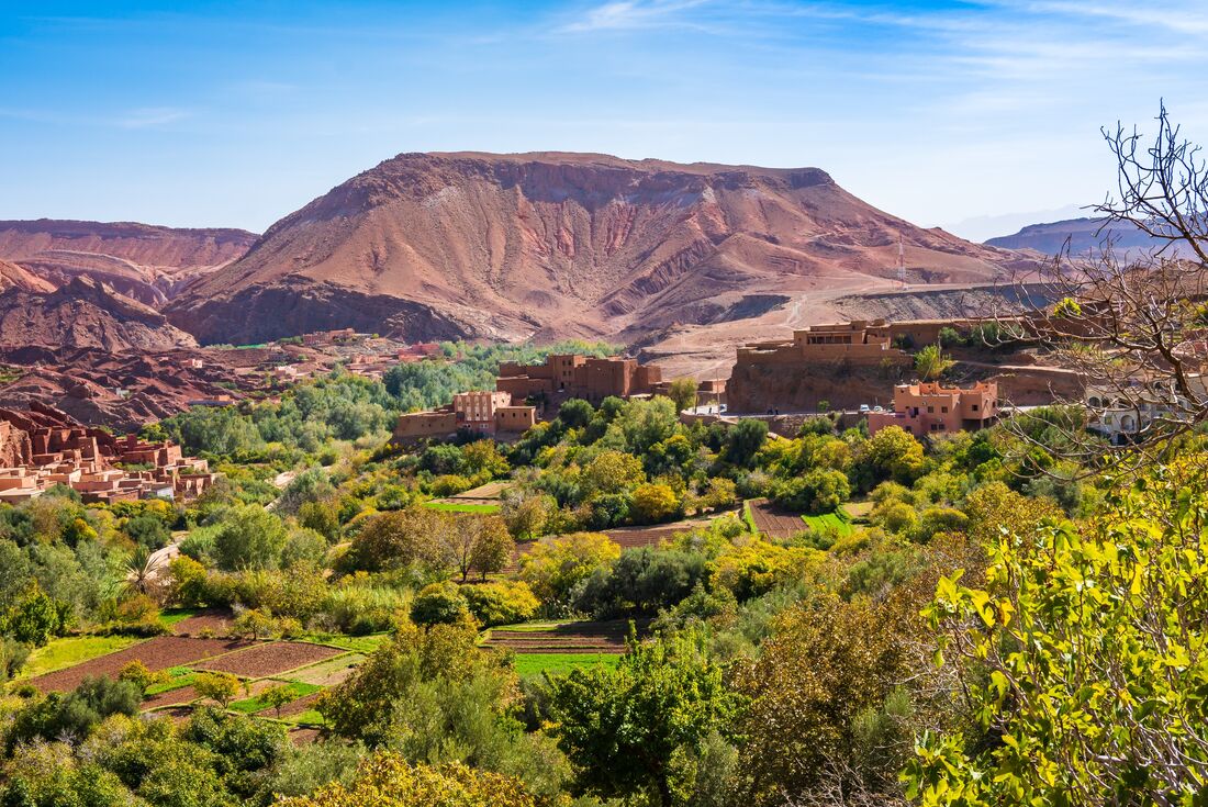 Looking out over the beautiful Dades Valley in the hills of Morocco