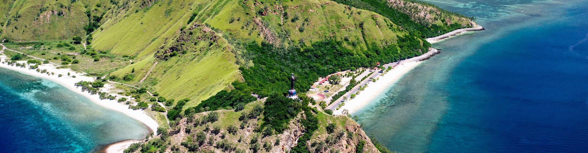 Aerial view of Christo Rei