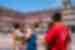 Intrepid travellers and tour leader in Madrid city, Spain