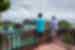 Travllers taking in the view of Piaynemo Islands in Indonesia