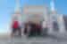 Intrepid Travellers stand outside the Hazrat Sultan Mosque in Astana