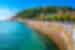 Travellers and locals mingle on the walk along the coast at La Concha Bay in San Sebastian