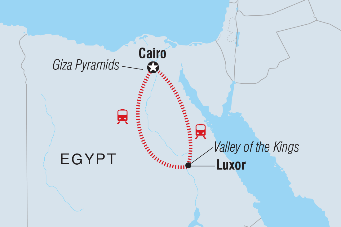 Map of Simply Egypt including Egypt