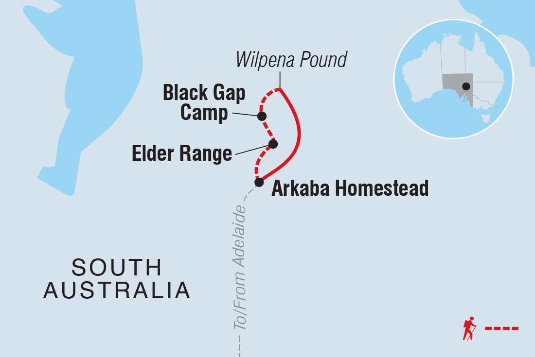 Map of South Australia’S Arkaba Walk (Ex-Adelaide) including Australia