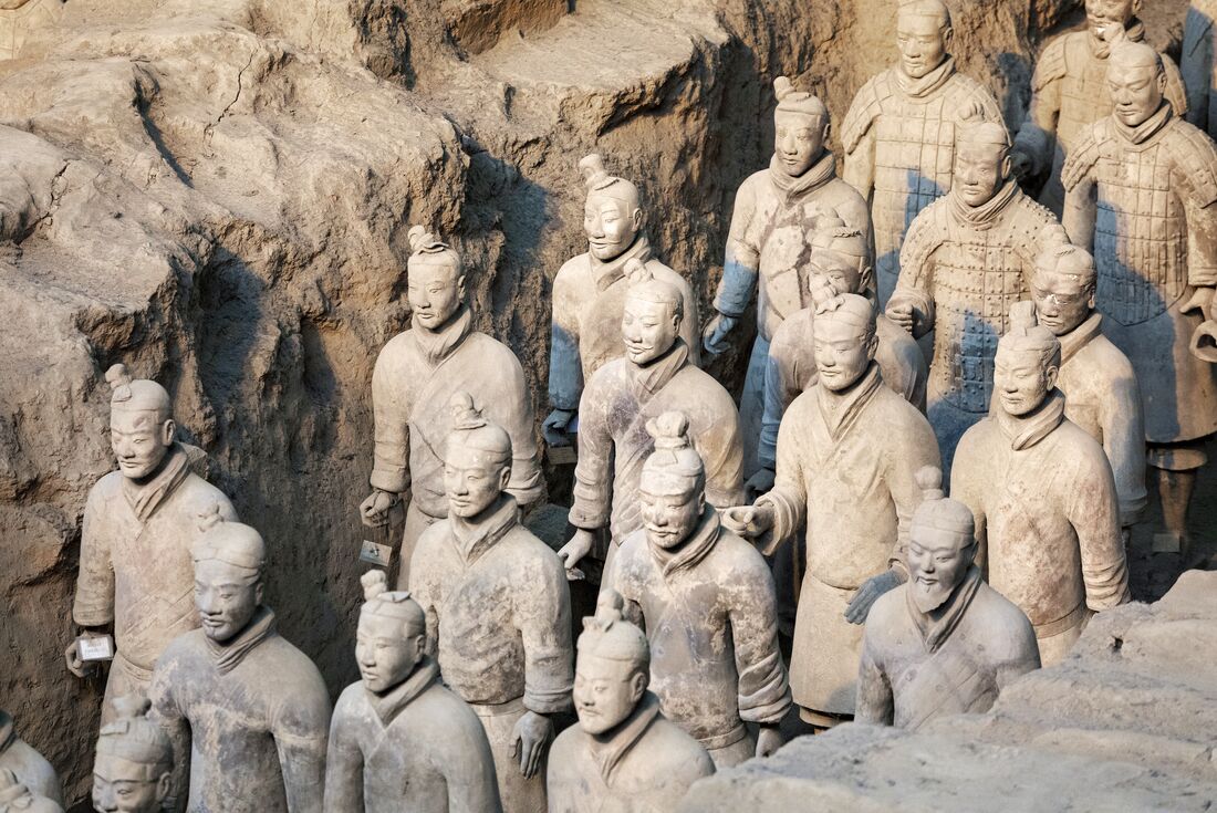 The Terracotta Warriors in the Mausoleum of the First Qin Emperor, near Xian China