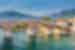 Gorgeous Konjic Bridge with town and mountains in the background, Bosnia & Herzegovina