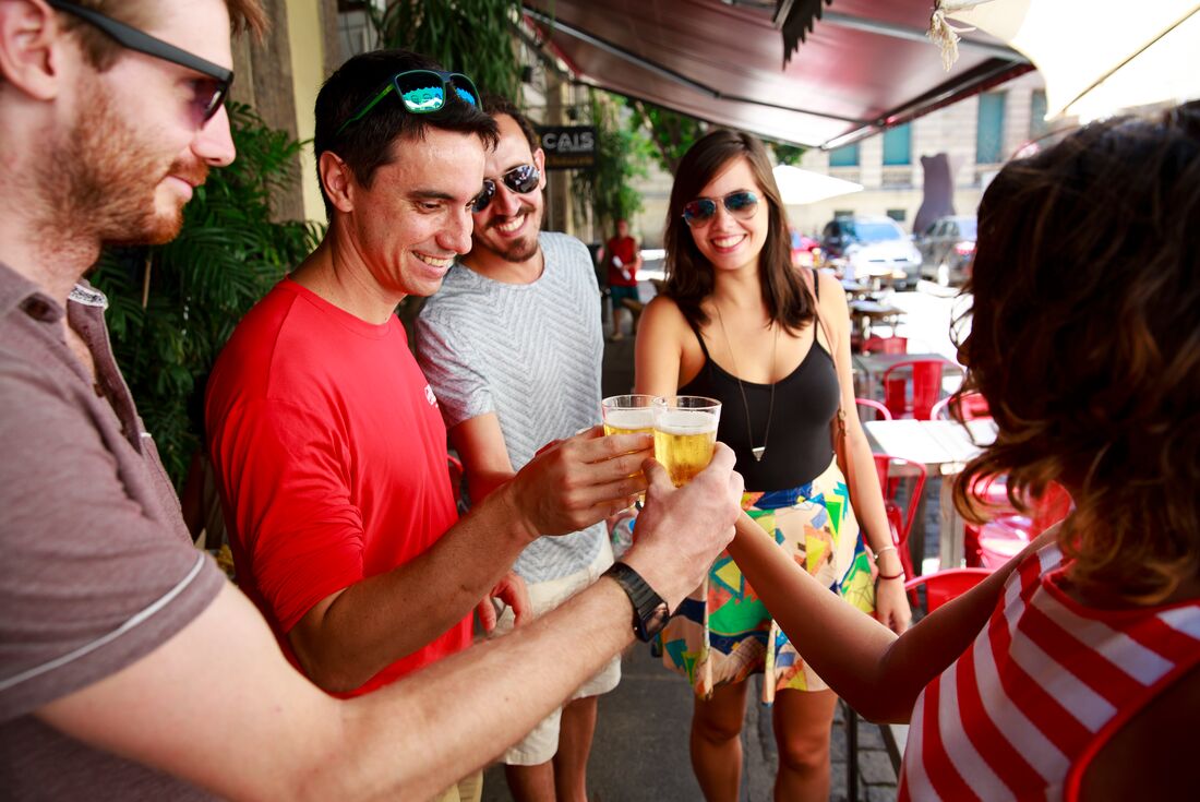 Have a local Brazilian beer with your group