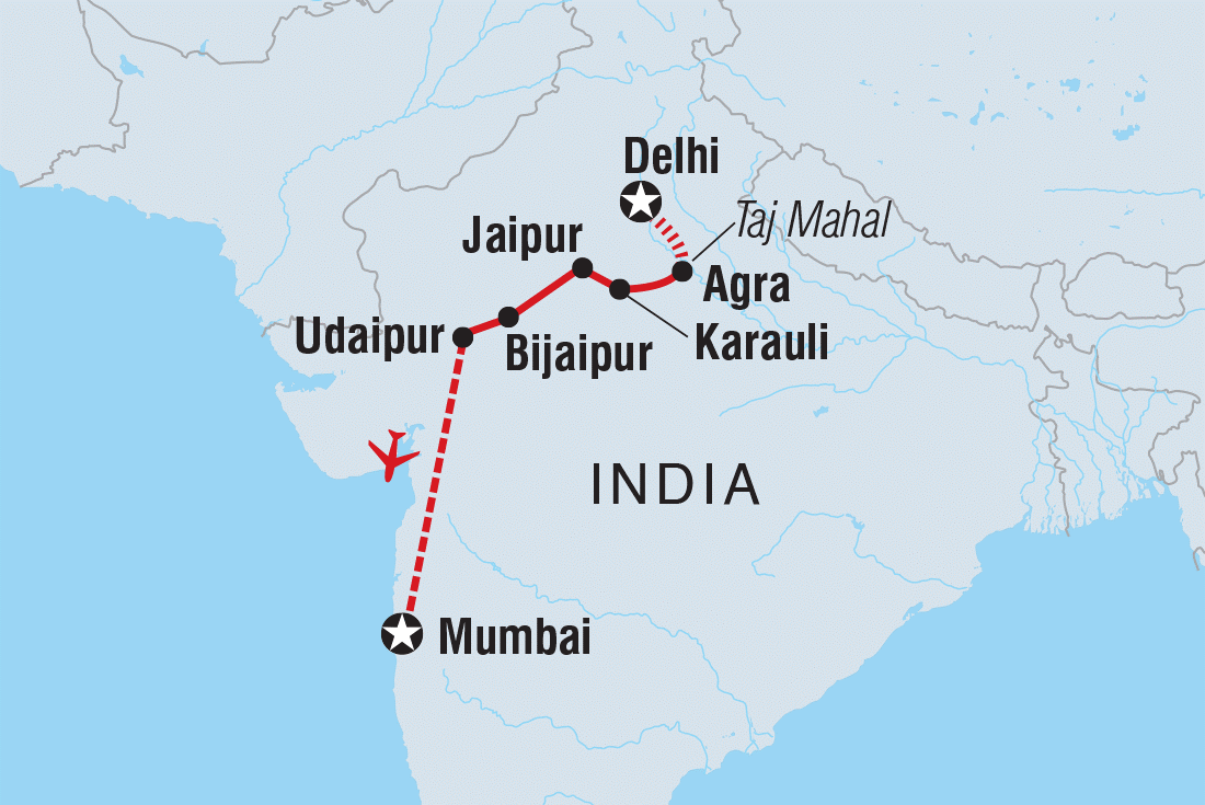 Map of India Real Food Adventure including India
