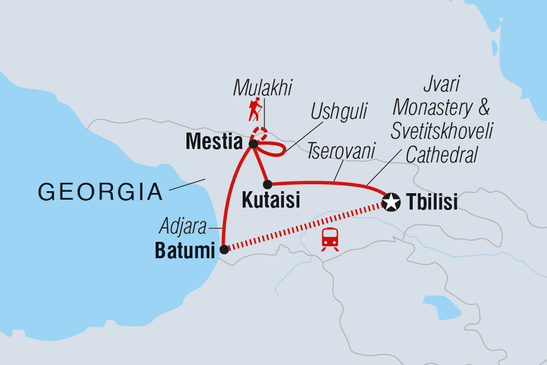 Map of Georgia Adventure including Georgia