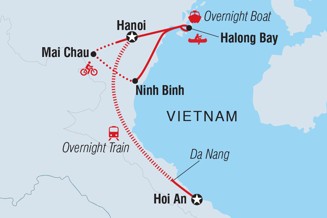 Map of Vietnam Family Holiday With Teenagers including Vietnam