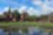 TTPT - Blue skies Sukhothai ruins and lotus pond in Thailand