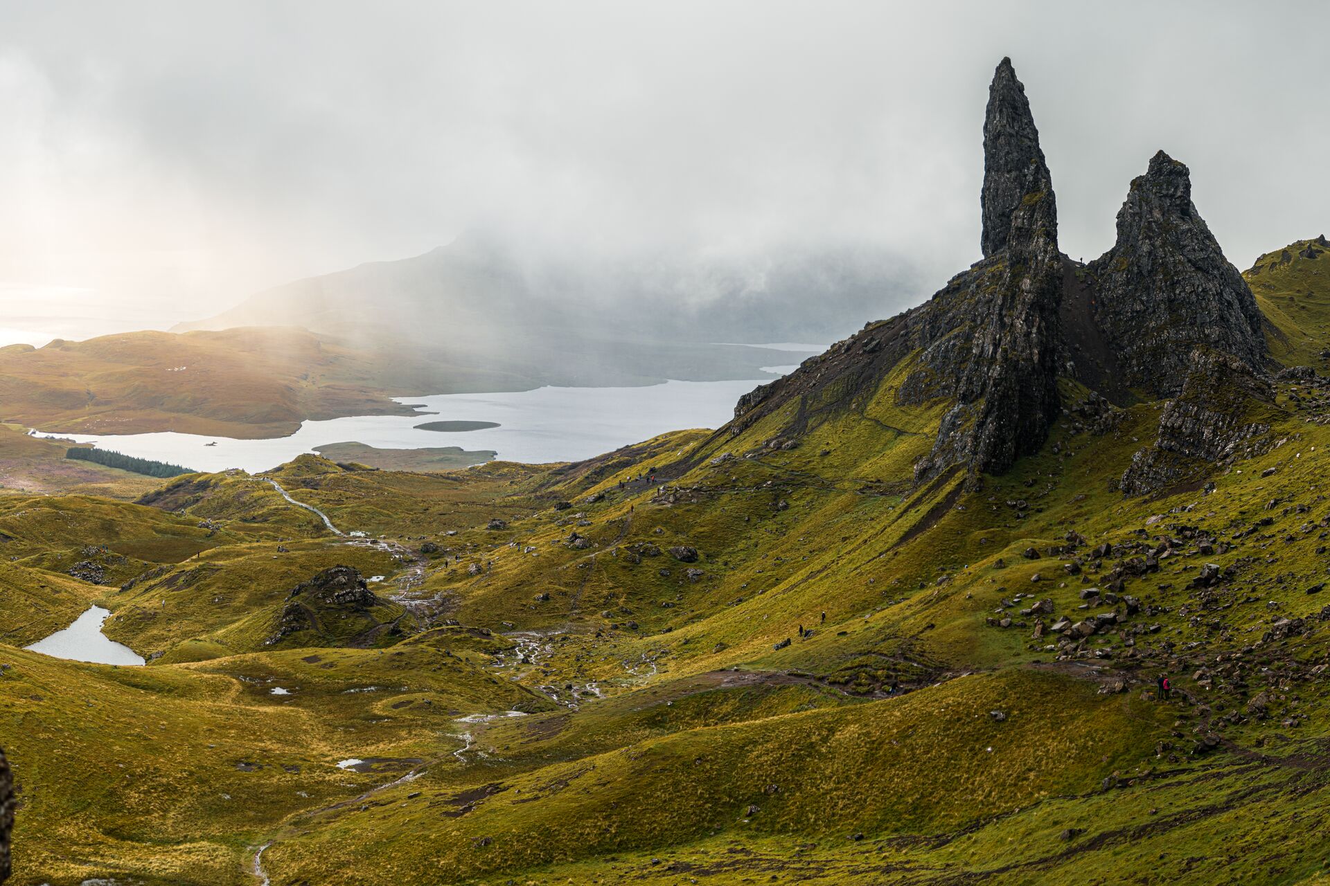 The Old Man of Storr watches over the coast of the Isle of Skye