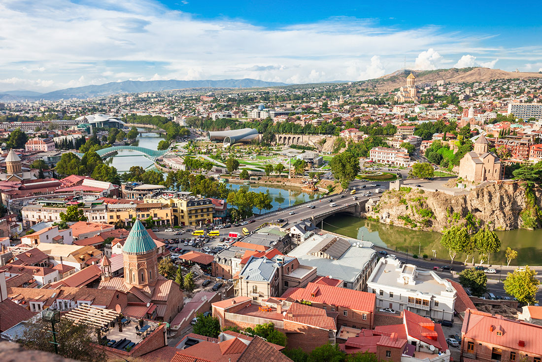The vibrant and exciting city of Tbilisi in Georgia.