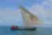 Fishermen sailing off the coast of Zanzibar