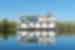 View of the houseboat on water in Okavango Delta, Botswana