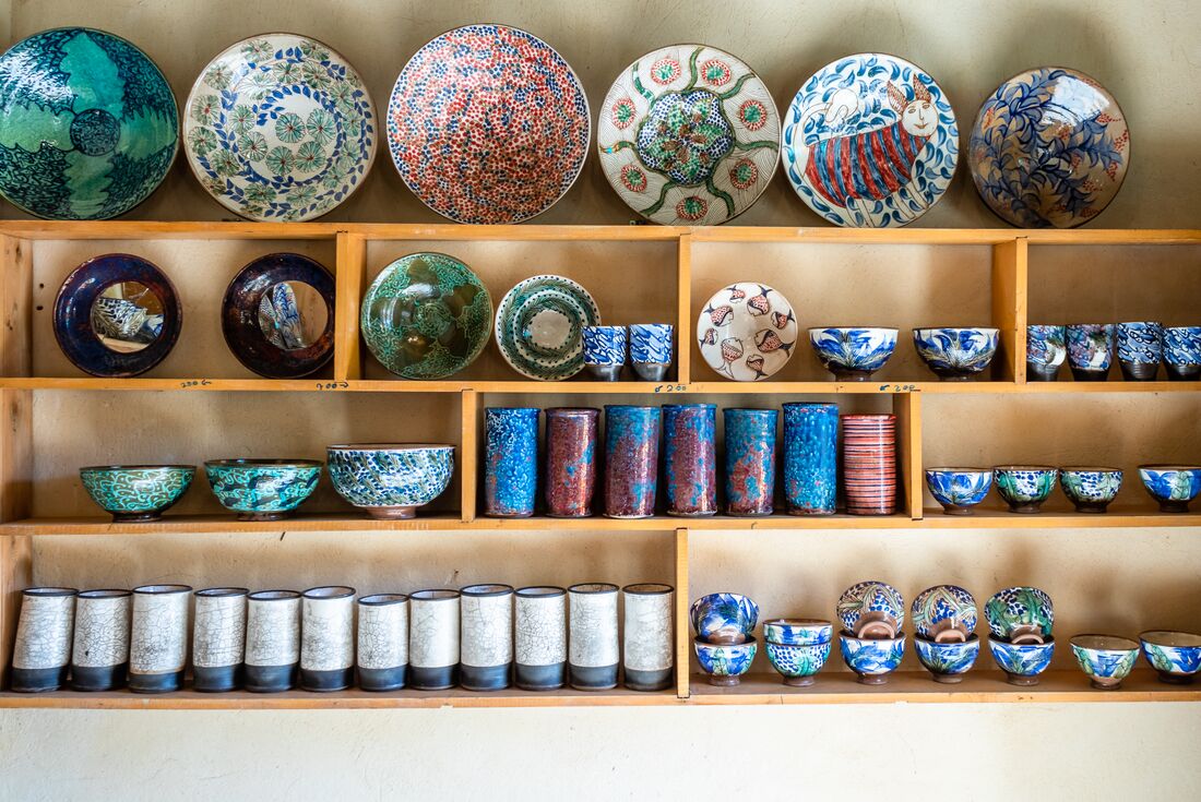 Artistically crafted ceramics in the village of Tunis, Fayoum