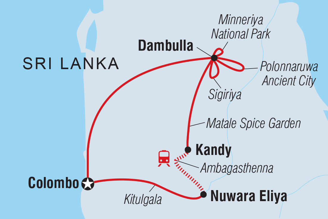 Map of Premium Sri Lanka including Sri Lanka