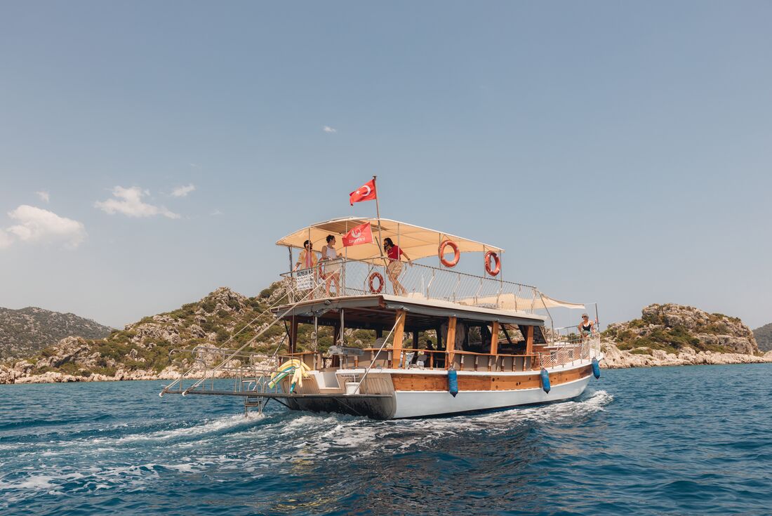 Boat ride in the Mediterranean Sea, Turkey