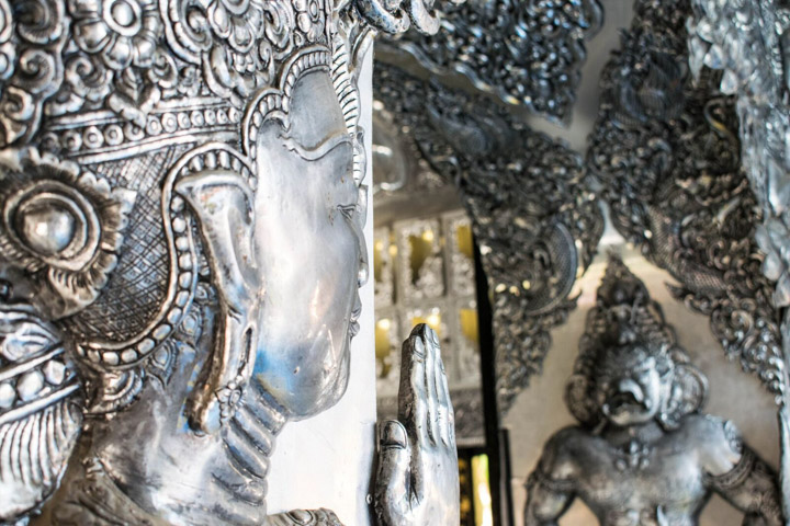 Sculpture at a temple in Chang Mai, Thailand 