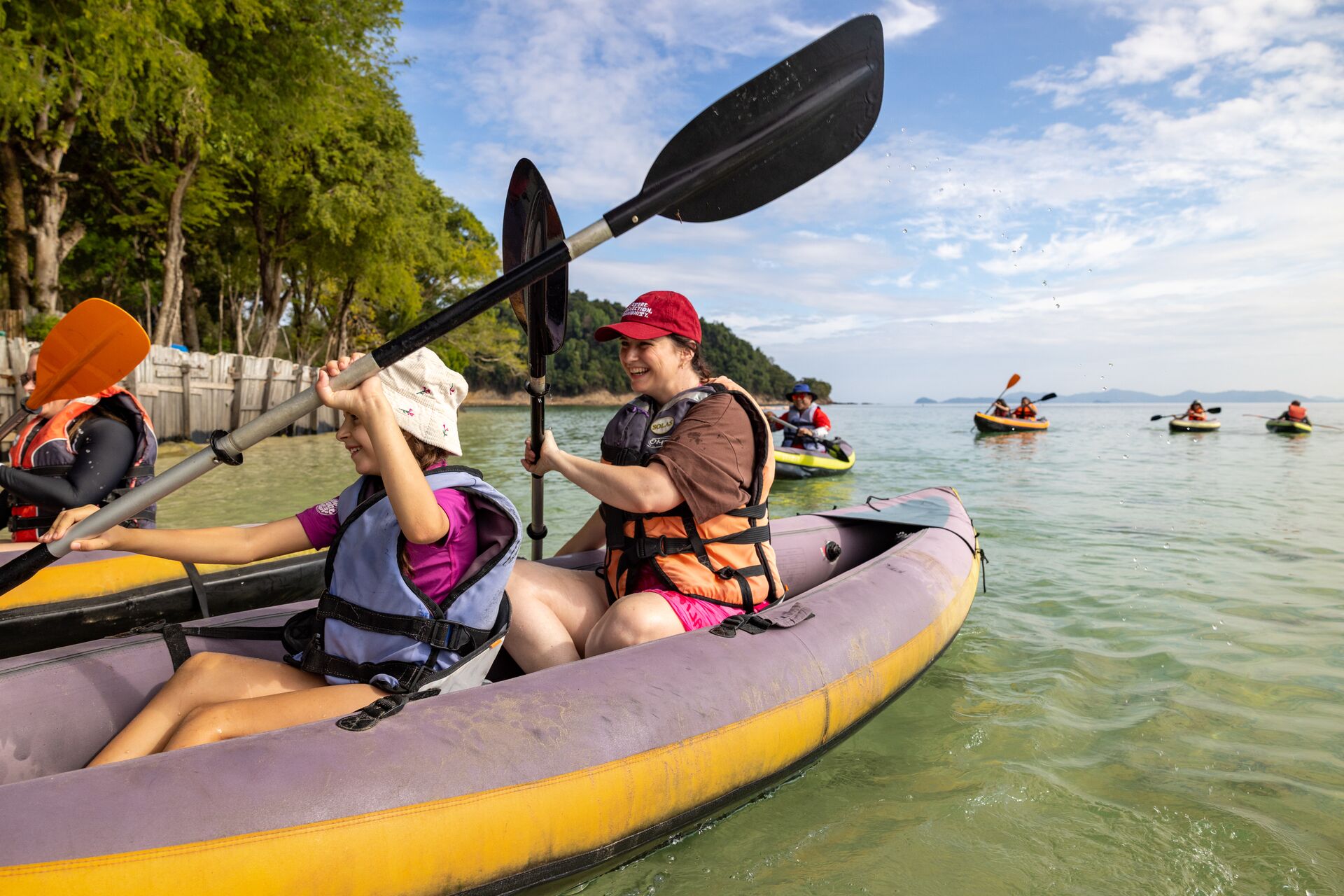 Kayaking off Dinawan Island