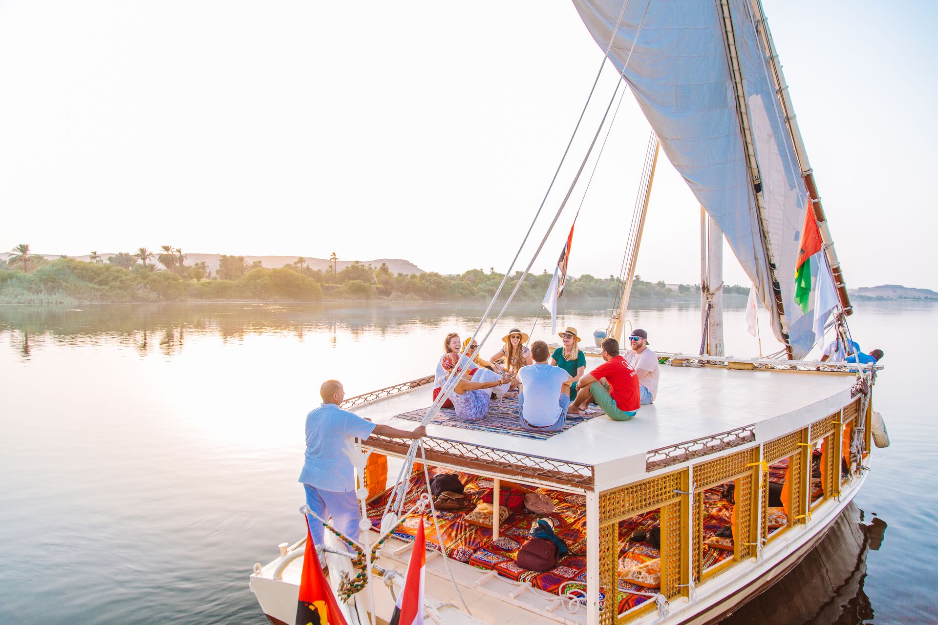 Set off down the Nile on a classic Egyptian felucca