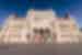 Travellers with Leader at Parliament building in Budapest, Hungary