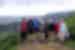 An Intrepid Travel group celebrating after completing a hike in Sapa, Vietnam.