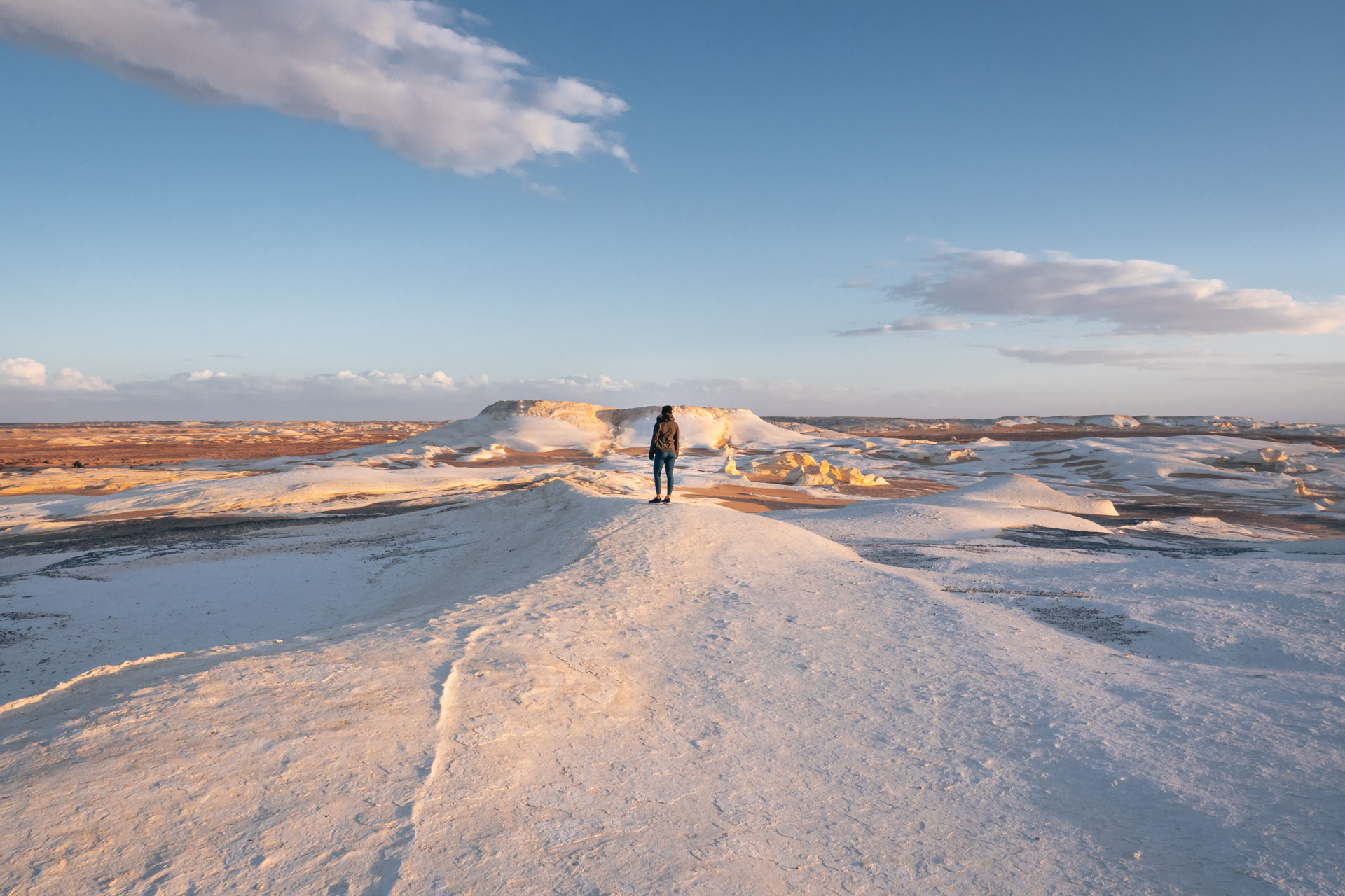 Explore the landscape of the White Desert