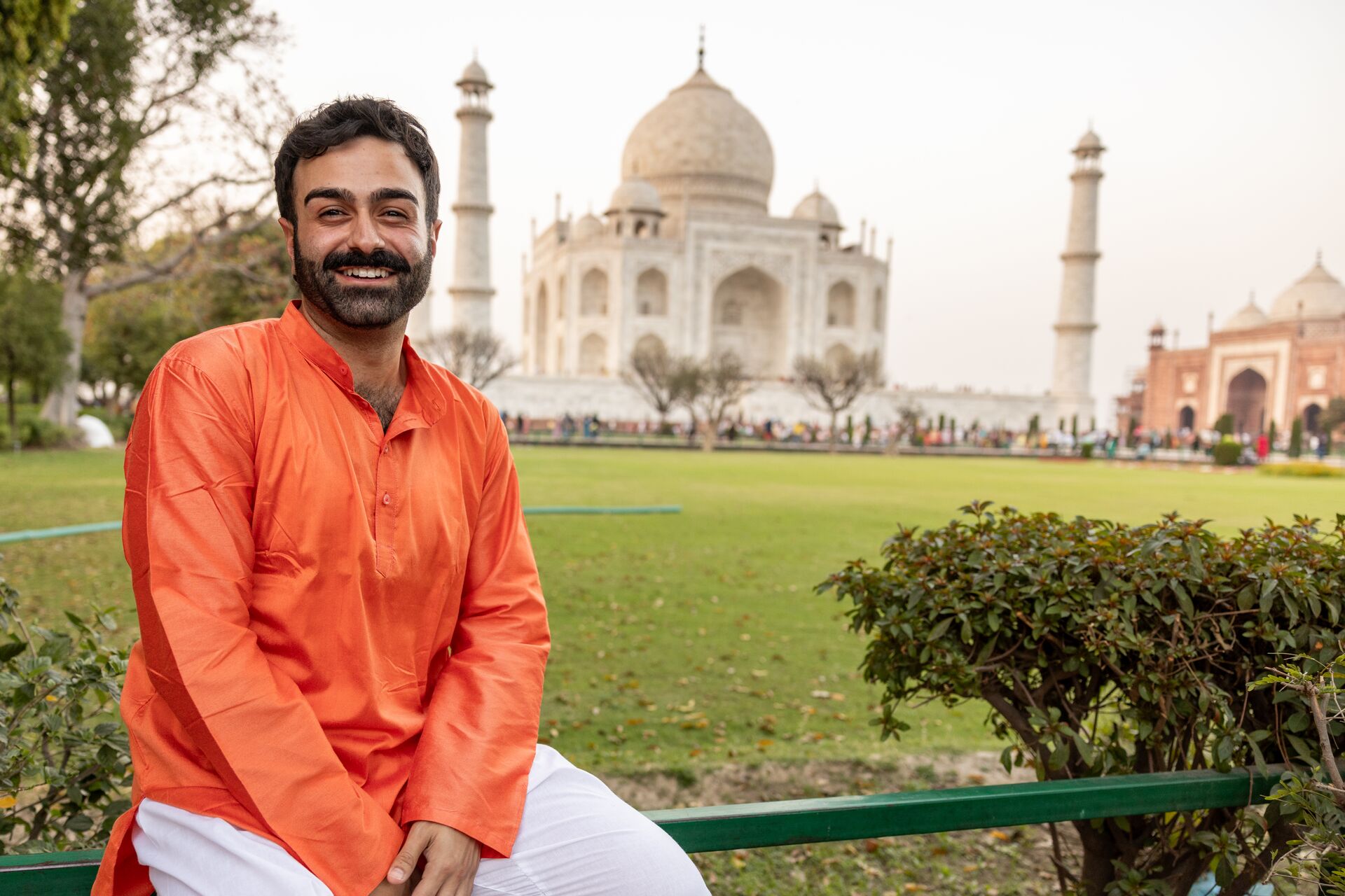Get a shot with the iconic and incredible Taj Mahal
