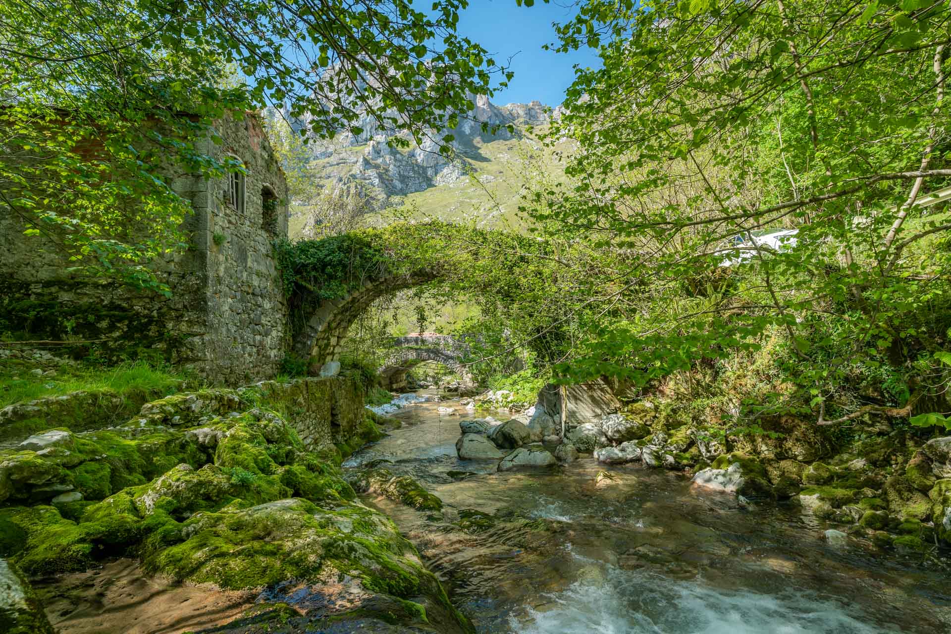 Explore ancient and remote villages like Tielve, in the valleys of giant mountains