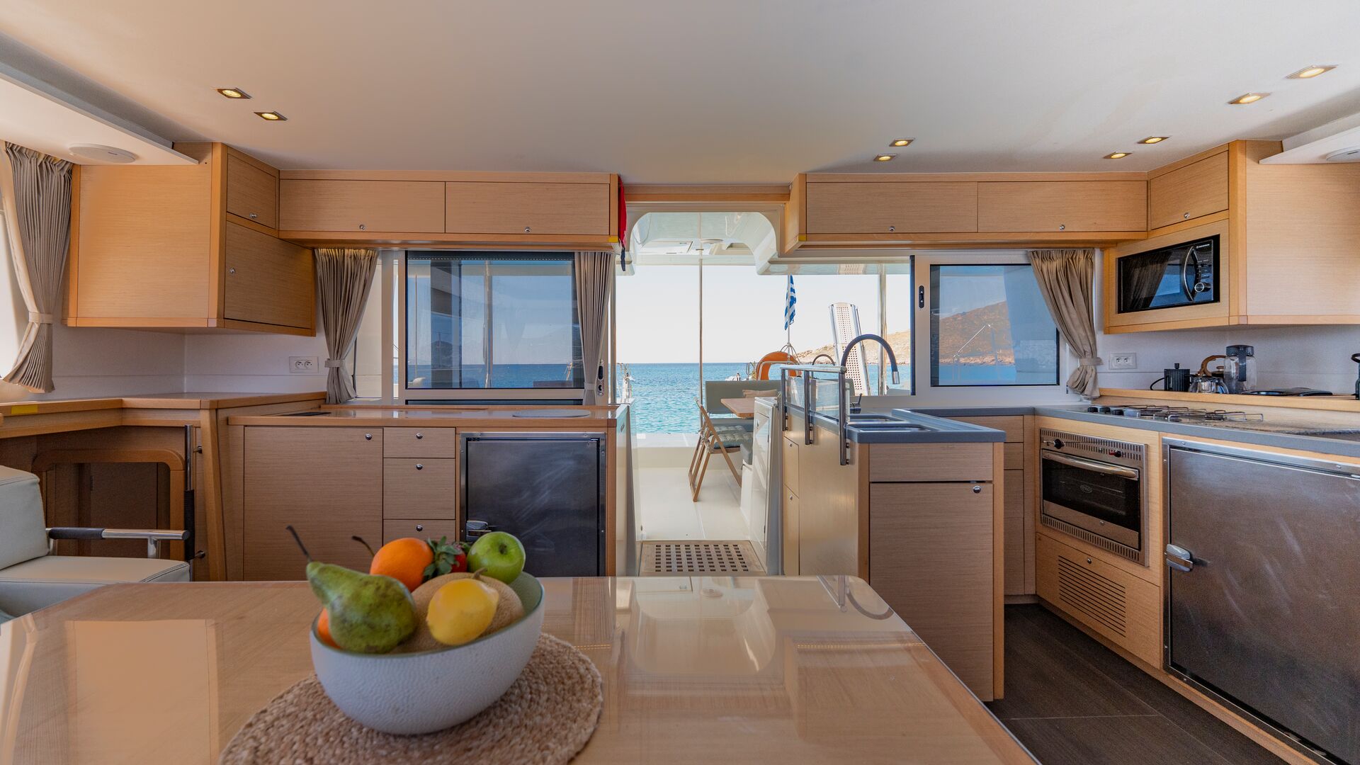 Interior dining of Catamaran 44