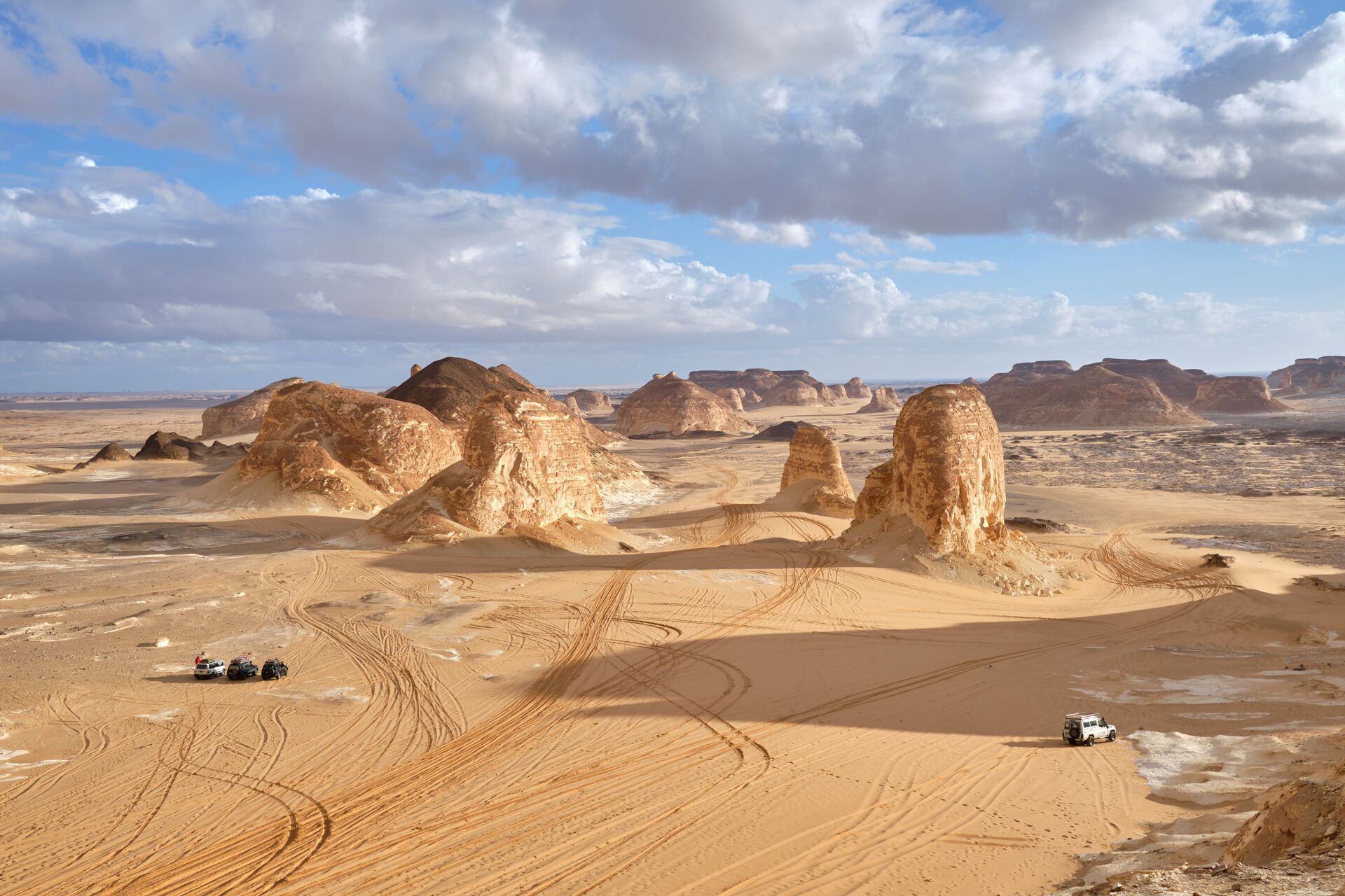 Take in the White Desert's alien landscape