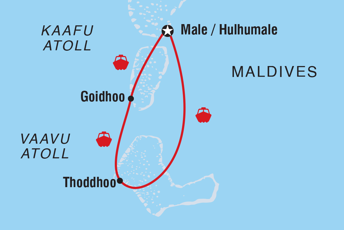 Map of Maldives: Beyond The Beaches including Maldives