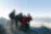 Intrepid travellers at the top of Mt Kinabalu, Borneo