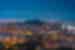 Seoul city lights at twilight with Namsan Mountain and N Seoul Tower on the skyline