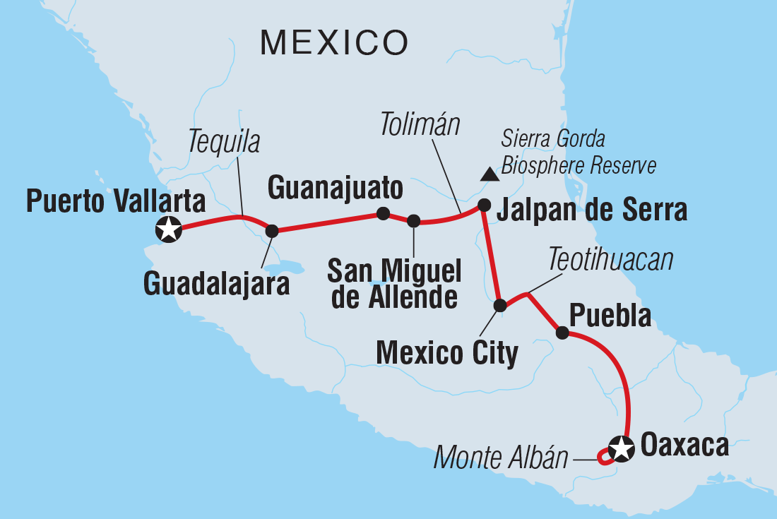 Map of Heart Of Mexico including Mexico